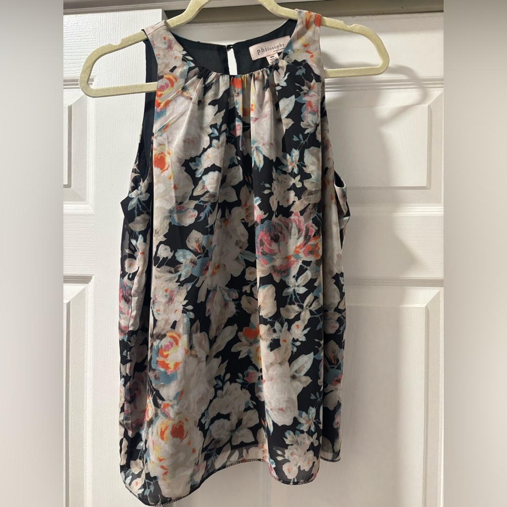 Rebecca Taylor Black Floral Blouse